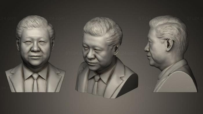 Бюсты и барельефы известных личностей (Си Цзиньпин, BUSTC_0660) 3D модель для ЧПУ станка
